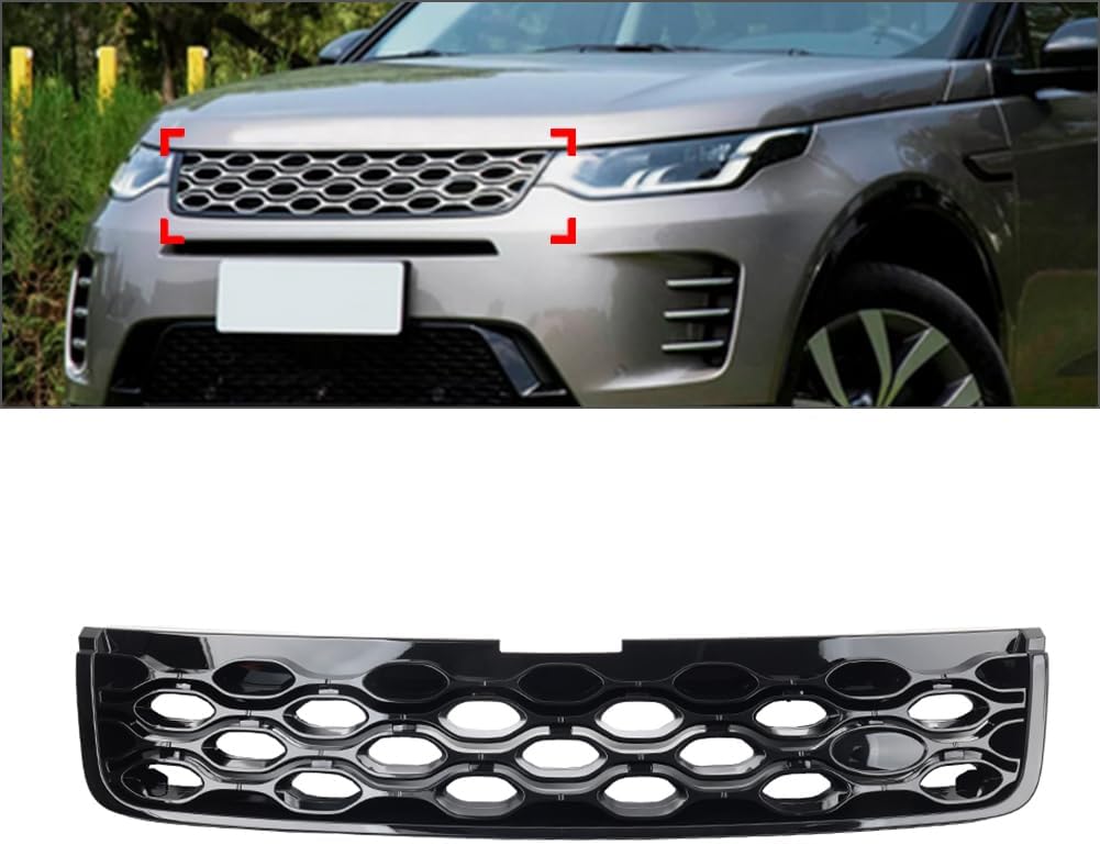 Glossy Black Show Grill LR183258 Compatible With LAND ROVER DISCOVERY SPORT (L550) (2020-2024) Tag No.13
