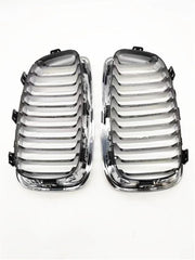 Full Chrome Show Grill Left 51137262119 & Right 51137262120 Compatible With BMW 1 Series (F20) (2011-2015) Tag No.122