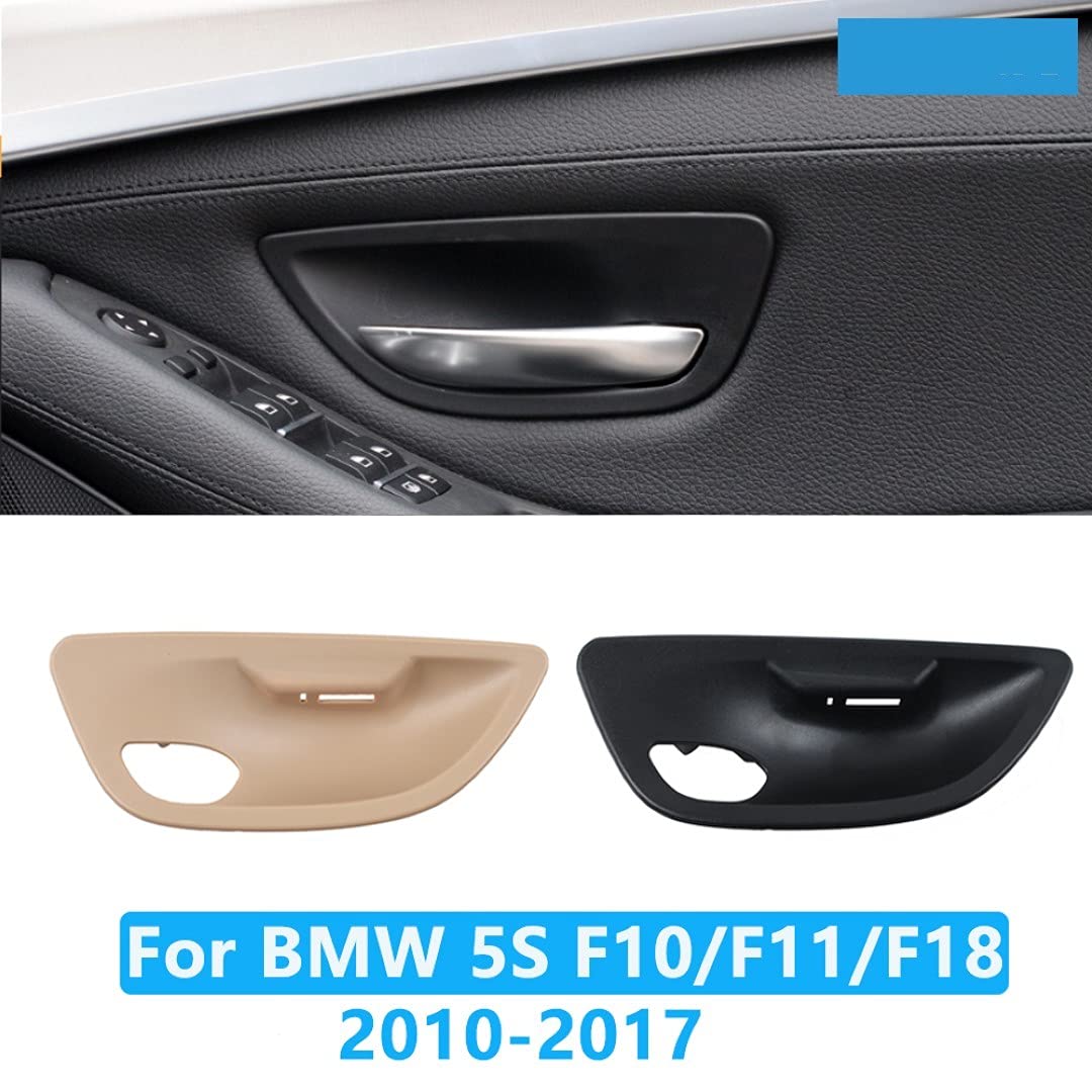 Door Handle Bowl Cover Compatible with BMW 5 Series Door Handle Bowl Cover 5 Series F10 2010-2017 Black Left