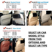 Seat Storage Pocket Compatible with BMW 5 Series F10 2013-2017 Gt F07 2014-2018 7 Series F02 2012-2015 X5 F15 2014-2018 X6 F16 2014-2018 Seat Storage Pocket Cover Beige Model C 52107319071