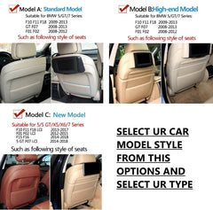 Seat Storage Pocket Compatible with BMW 5 Series F10 2013-2017 Gt F07 2014-2018 7 Series F02 2012-2015 X5 F15 2014-2018 X6 F16 2014-2018 Seat Storage Pocket Cover Black Model C 52107319070