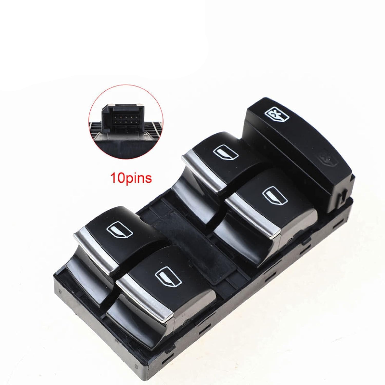 Audi A6 4F 10 Pin Window Black Switch Compatible with Q7 4F0959851H 4F0959851H5PR Tag-SW-11