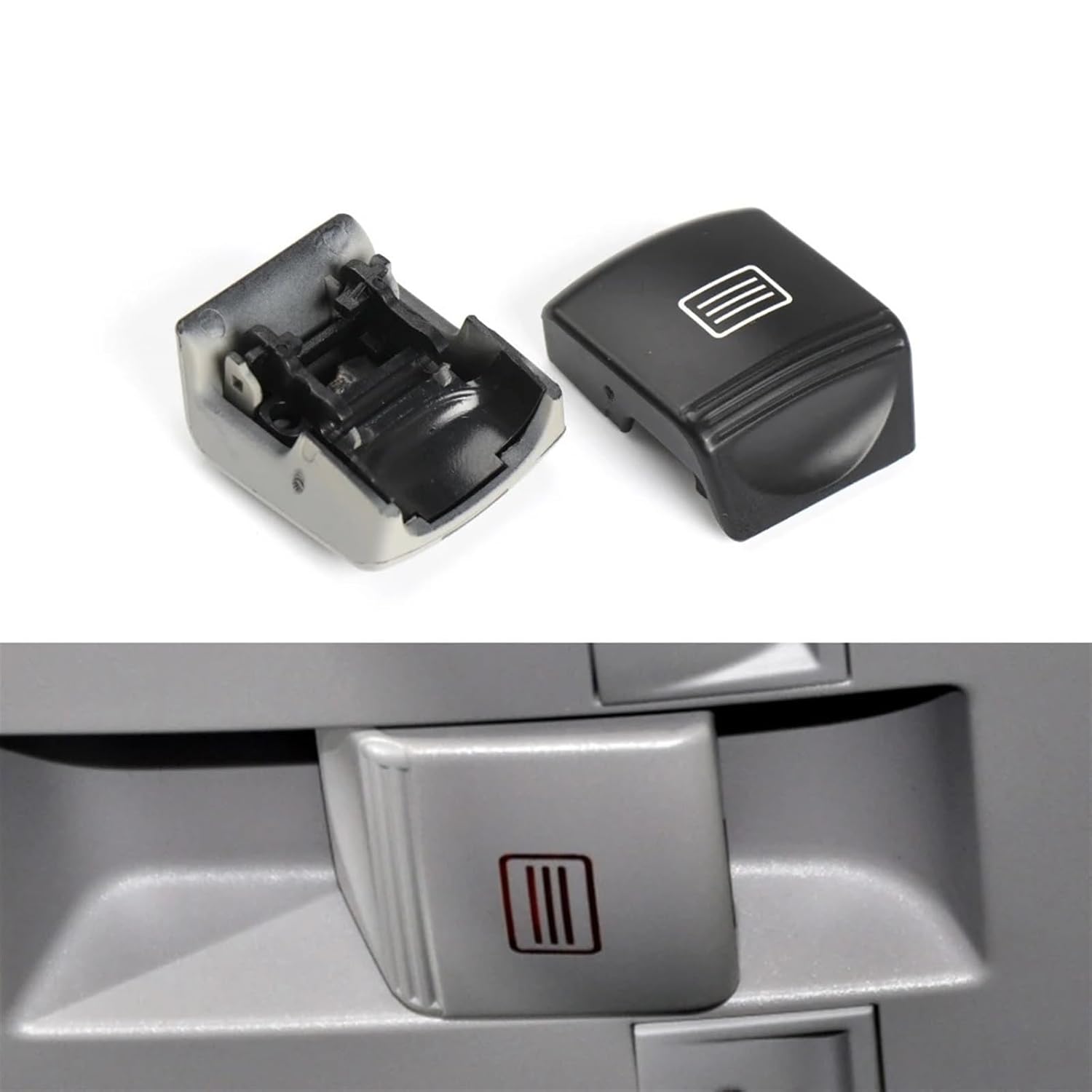 Black Sunroof Window Switch Button Cover 2049004801 Compatible With MERCEDES BENZ C-CLASS W204 & E-CLASS W212  & E-CLASS C207