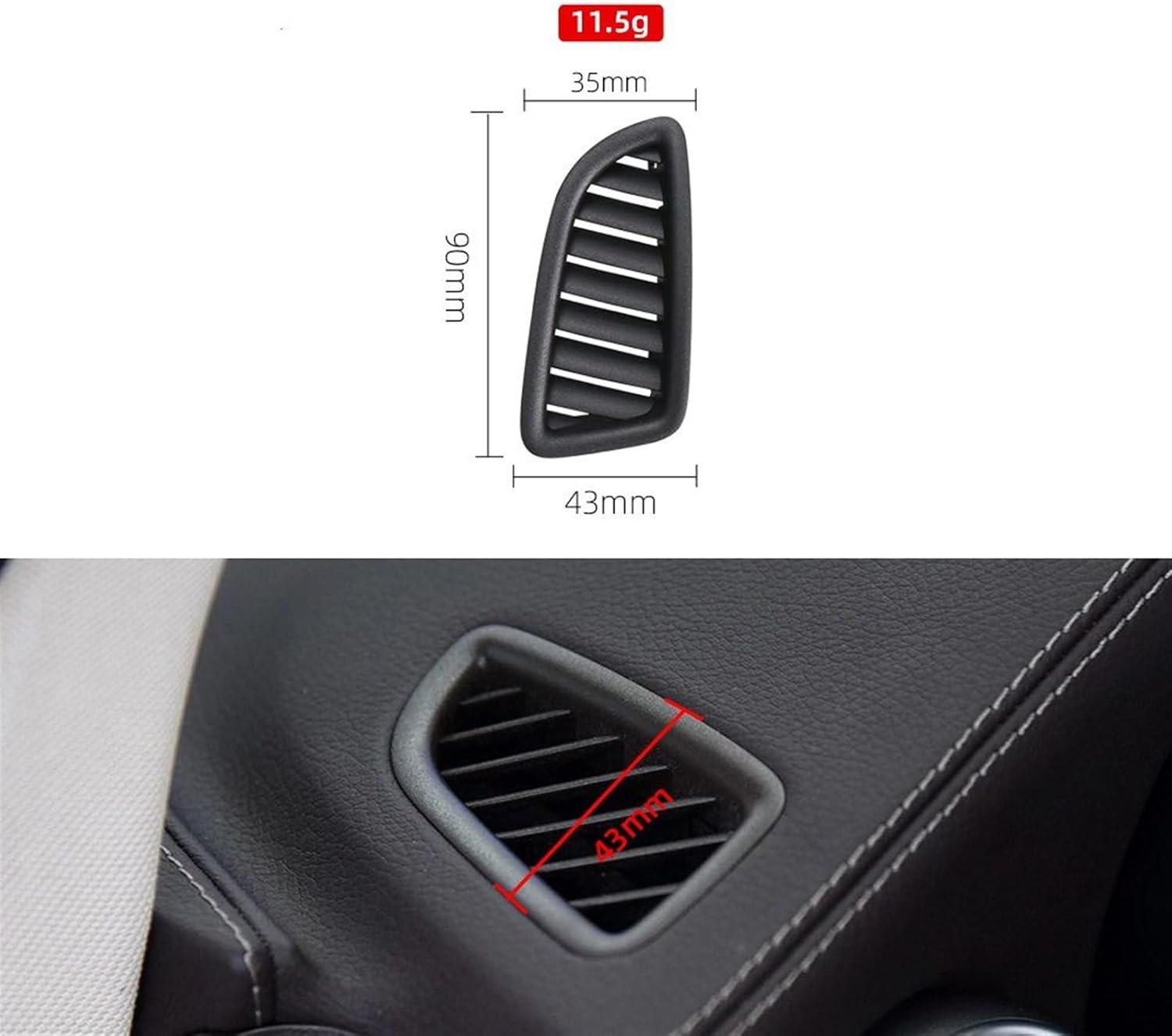 Dashboard Left ac vent cover Black Left 25368038029H15 Right 25368038029H15 Compatible With Mercedes Benz, GLC Class W253 W205 2016-2022