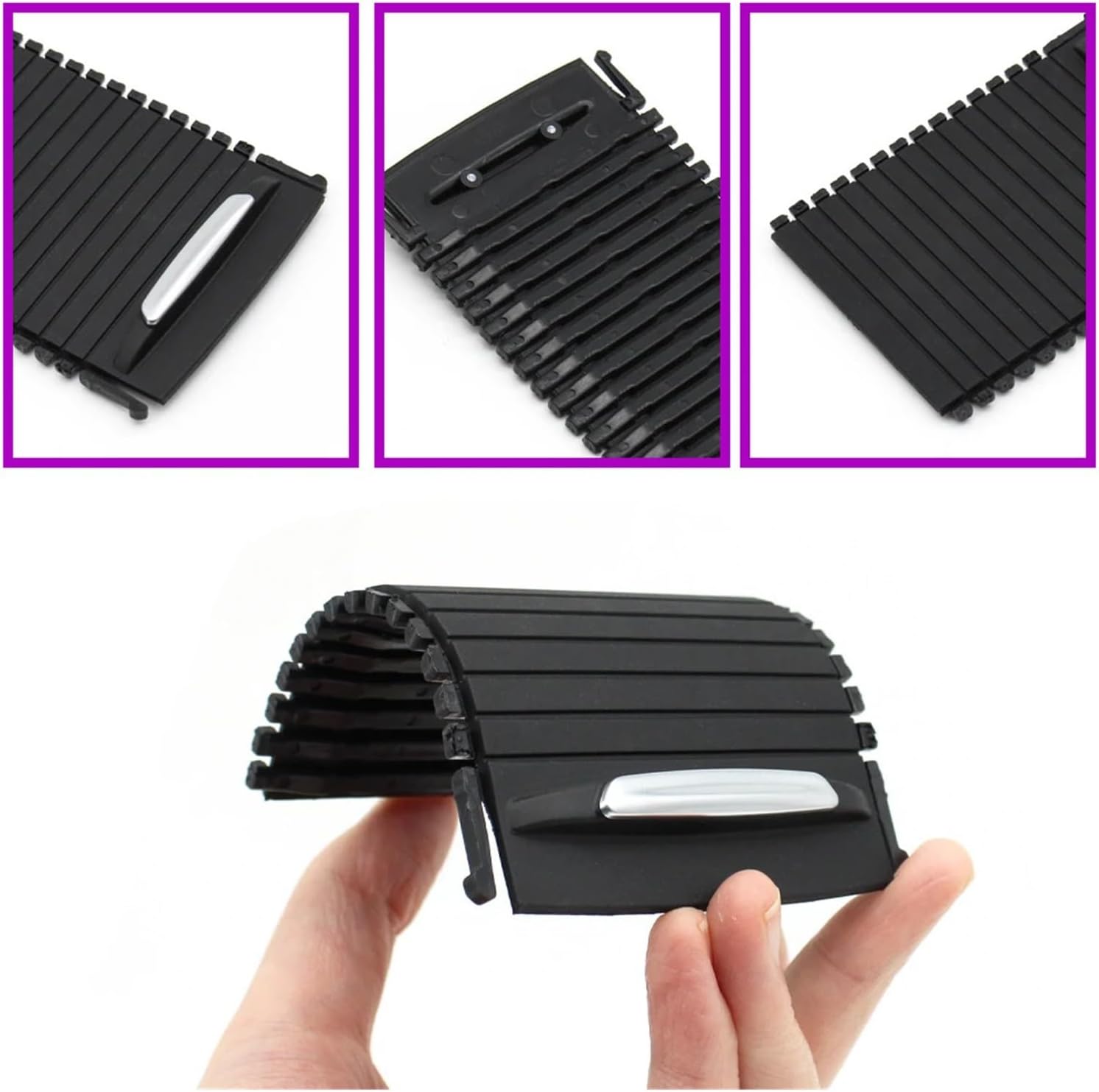 Rear Drink Cup Holder Rolling Curtain Cover Trim Blind Shutter 52207217530 Compatible With BMW 7 Series F01 F02 F03 F04 2009-2014