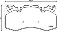 Front Brake Pad LR016684 2465901 P44023 Compatible With LAND ROVER RANGE ROVER SPORT II L494 & DISCOVERY V (L462) & RANGE ROVER IV L405 & RANGE ROVER SPORT I L320
