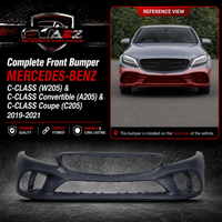 Complete Front Bumper A2058802305 2058802305 Compatible With MERCEDES-BENZ & C-CLASS (W205) & C-CLASS Convertible (A205) & C-CLASS Coupe (C205) Tag No.274