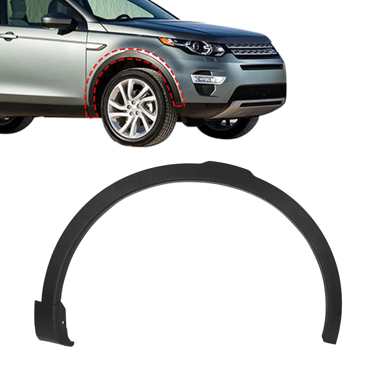 Front Wheel Eyebrow Without Hole Right LR061972 & Left LR061973 Compatible With Land Rover Discovery Sport - L550 (2015-2019) Tag No.135 & 136