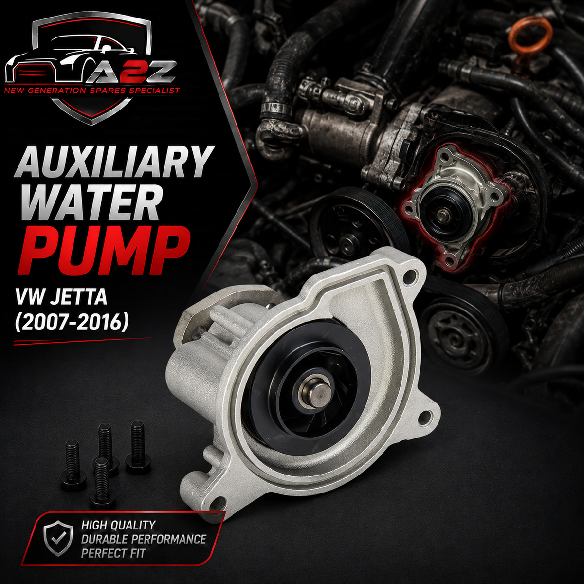 Water Pump WPS3019 03C121008H Compatible With VW JETTA IV (162, 163, AV3, AV2) | JETTA / CLASICO | VENTO (CONTINENTAL)