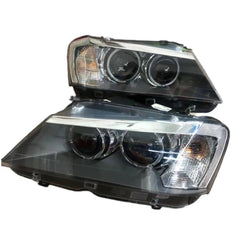 Complete Headlight Assembly (Xenon Performance) Left 63117276991 & Right 63117276992 (Without Blaster) Compatible With BMW  X3 F25 (2011-2013) Projector Tag No.67
