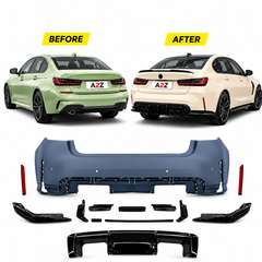 Rear Bumper Body Kit Compatible With Bmw 3 Series G20 (2019-2023)  Upgrade To M Sport M3 (Shipping Cost Not Included In Price)
