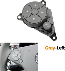 Mercedes-Benz C-CLASS W204/E-CLASS W212 Complete Steering Wheel Switch Set (Grey-Round) for W204 and W214 Models - Left Hand 2048210351 and Right Hand 2048210451 Options Available Tag-SW-95