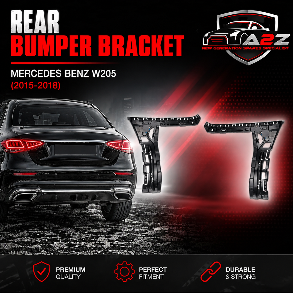 Rear Bumper Bracket Left 2058801702 & Right 2058801802 Compatible With Mercedes Benz (W205) C-Class (2015-2018) Tag No.800C