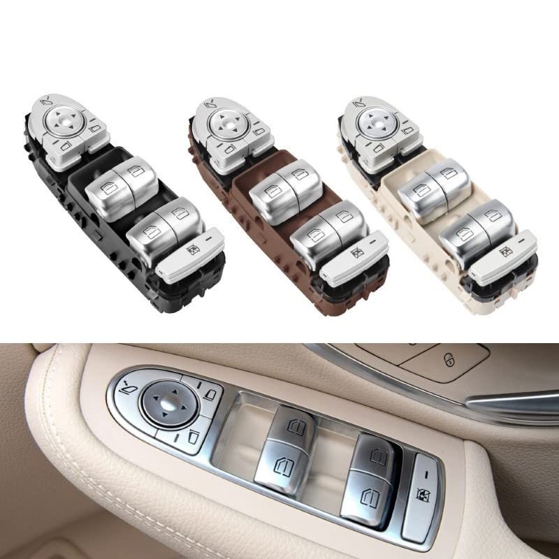 Window Switch Main Compatible With Mercedes C Class Window Switch Main C Class W205 2016 Glc W253 2016 E Class W213 2018 Brown