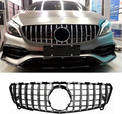 Front Bumper Grill Compatible With Mercedes Benz A Class W176 A180 A200 A250 A45 Amg Gtr 2016-2019 Front Bumper Grill W176 Grill Gtr Silver 2016