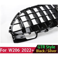 Front Bumper Grill Compatible With Mercedes Benz C Class W206 2022+ Front Bumper Grill W206 Grill Gtr Black