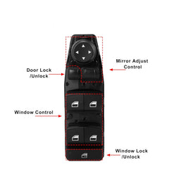 BMW 5 Series F10,F06, F07 & X3 F25 6 Pin  Electric Power Window Black Switch 61319241955 61319208111 61319238239 61319179913  Tag-SW-05
