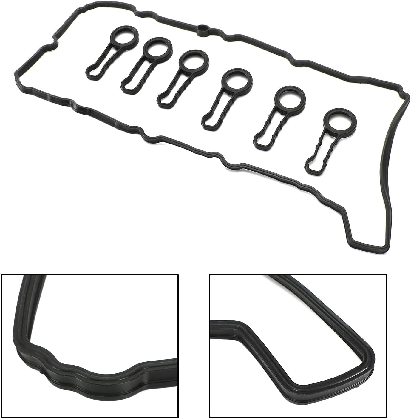 Tappet Cover Packing (Engine Valve Cover Gasket) 255.130 11128515732 Compatible With BMW 3-SERIES Convertible (E93) 5-SERIES (F10, F07) 6-SERIES Coupe (F13, F06) 7-SERIES (F01, F02, F03, F04) X3/X5/X6 (F25, E70, F15, F85, E71, E72, F16, F86) Tag No.35