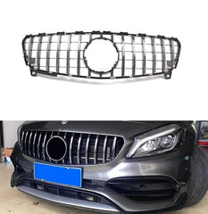 Front Bumper Grill Compatible With Mercedes Benz A Class W176 A180 A200 A250 A45 Amg Gtr 2016-2019 Front Bumper Grill W176 Grill Gtr Silver 2016