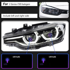 Headlight Headlamp Compatible With Bmw 3 Series F30 2012-2018 Upgraded Projector Lens Led Headlight Headlamp F30 Led Headlight For Helogen