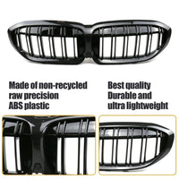 Bumper Grill Compatible With Bmw 3 Series G20 2018-2021 Front Bumper Grill Carbon Fiber Look