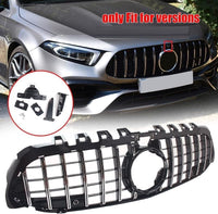 Front Bumper Grill Compatible With Mercedes Benz A Class W177 A250 A200 A45 2019-2023 Front Bumper Grill W177 Grill Gtr Black