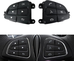 Mercedes-Benz 166/218 Complete Steering Wheel Switch Set (Black-Square) for W166, W156, W246, GLE, and B-Class - Left Hand 0999050600 and Right Hand 0999050700 Options Available Tag-SW-90