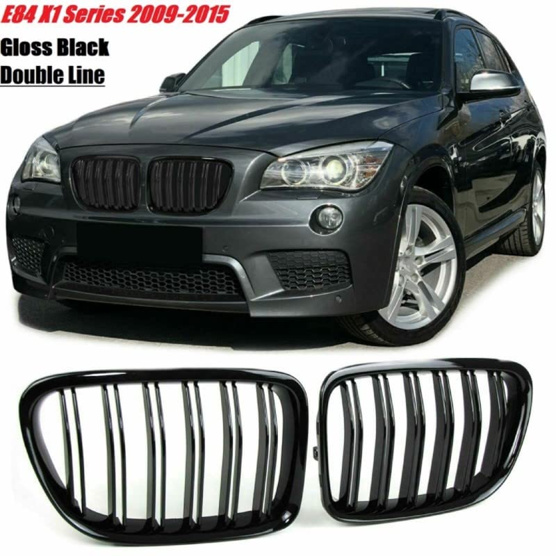 Front Bumper Grill Compatible With Bmw X1 E84 2009-2016 Front Bumper Grill Glossy Black