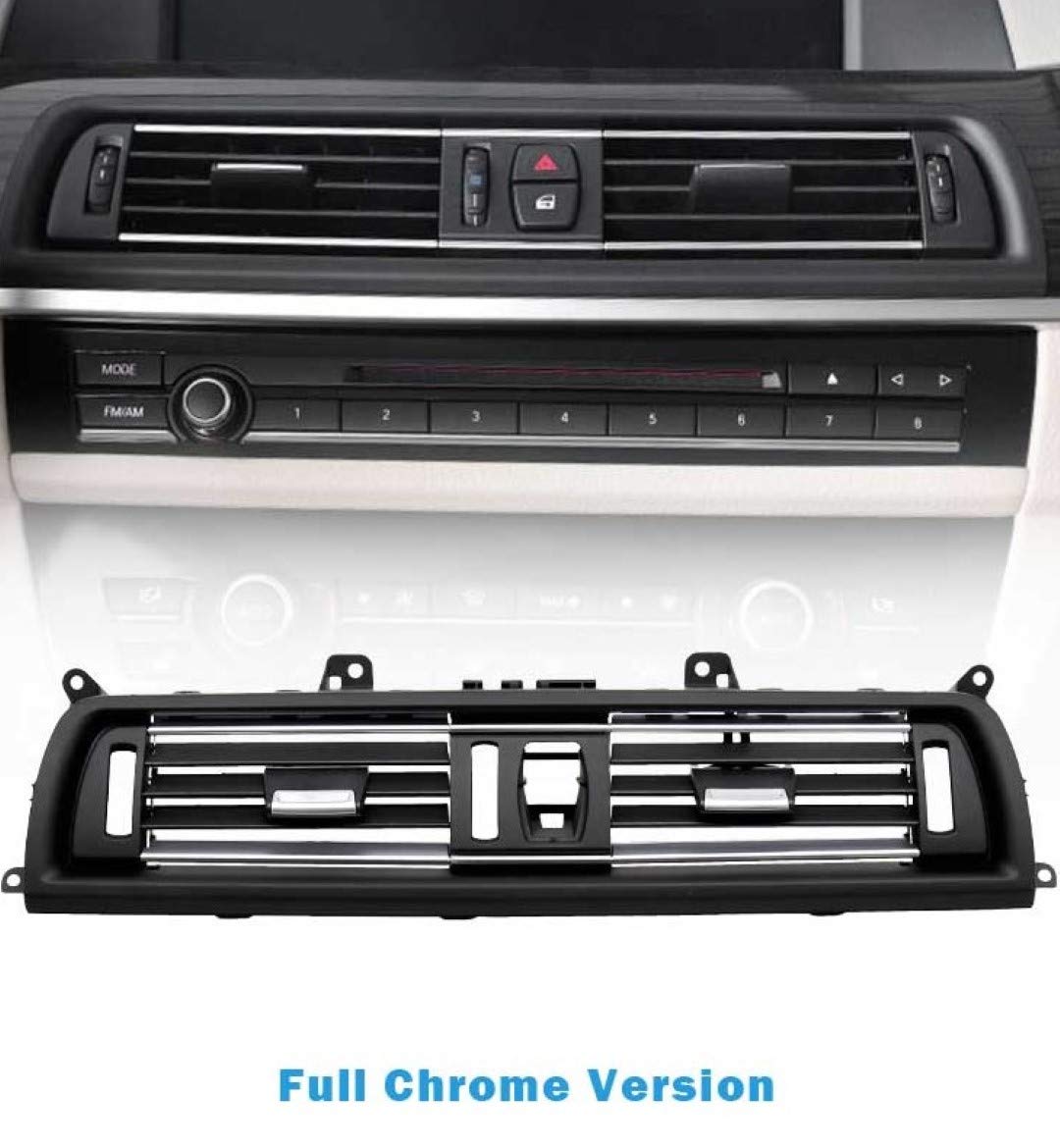 Ac Vent Compatible With Bmw 5 Series F10 2010-2017 6 Series F12 2012-2016 Ac Vent Ac Grill Chrome Black Centre 64229209136 64229197489