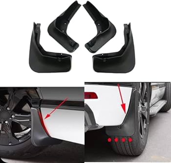 Mud Flap Set (Set of 4) Compatible With Audi Q7 (2007-15) Tag 174