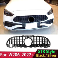 Front Bumper Grill Compatible With Mercedes Benz C Class W206 2022+ Front Bumper Grill W206 Grill Gtr Black