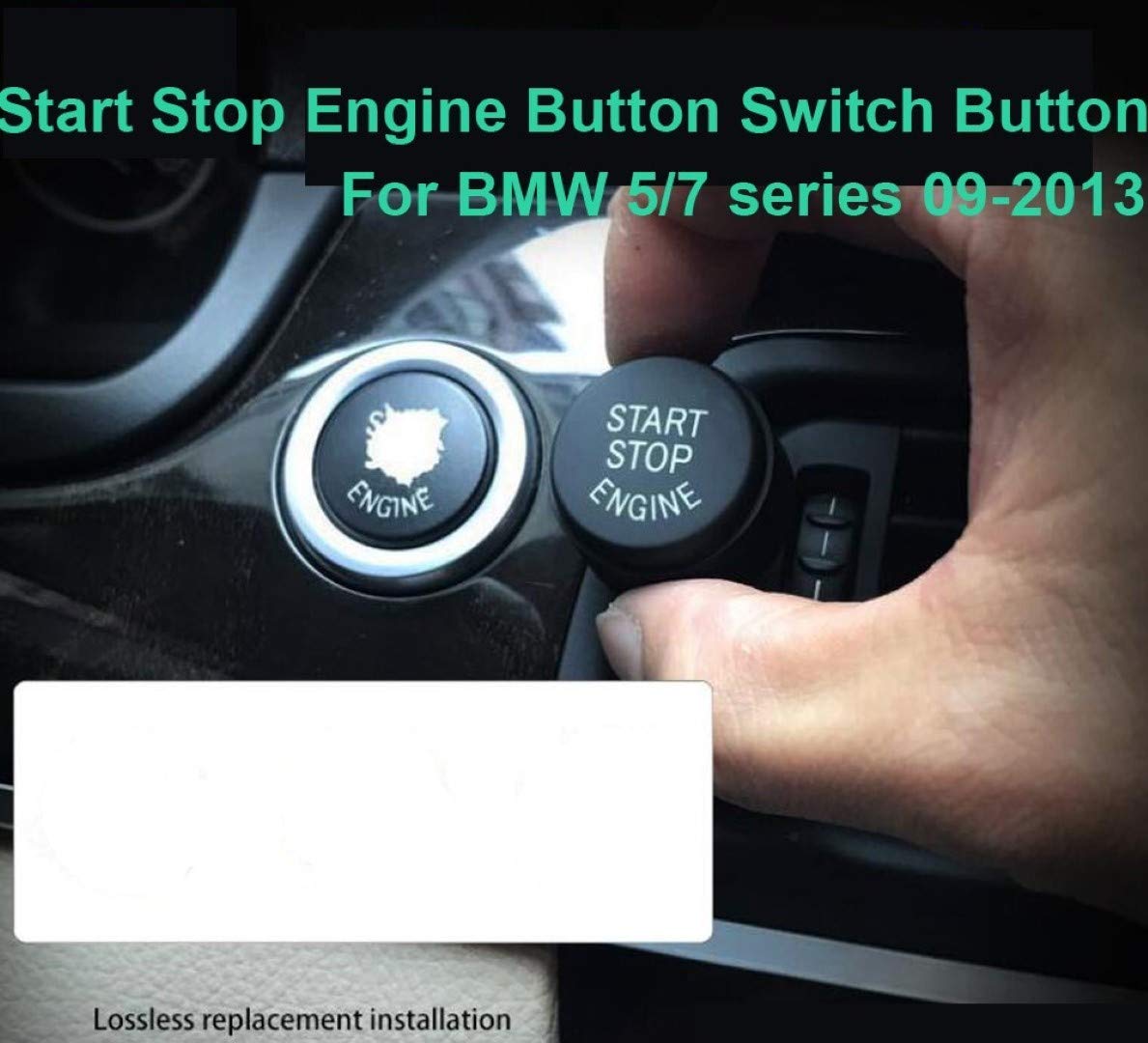 Start Stop Button Compatible With Bmw 5 Series Start Stop Button 5 Series 2010-2014 7 Series F02 2009-2013 Suitable Compatible With Without Auto Off Button Black