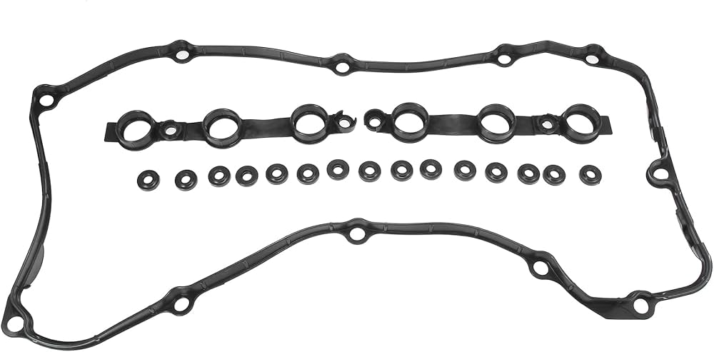 Engine Valve Cover Gasket Set 11129070990 Compatible With BMW E46 E60 E53 M54