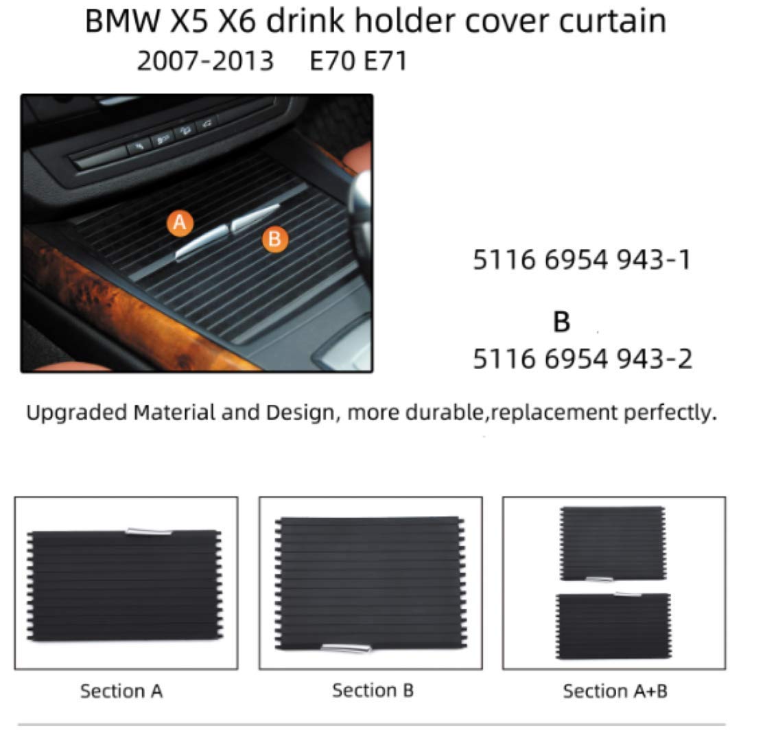 Cup Holder Cover Compatible With Bmw X5 Cup Holder Cover X5 E70 2007-2013 X6 E71 2008-2014