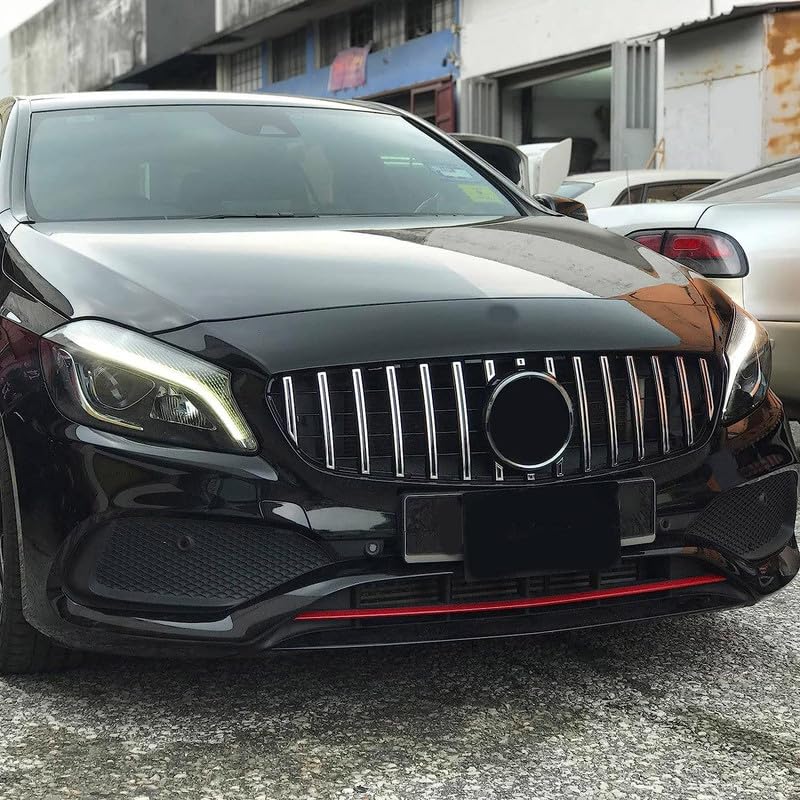 Front Bumper Grill Compatible With Mercedes Benz A Class W176 A180 A200 A250 A45 Amg Gtr 2016-2019 Front Bumper Grill W176 Grill Gtr Silver 2016