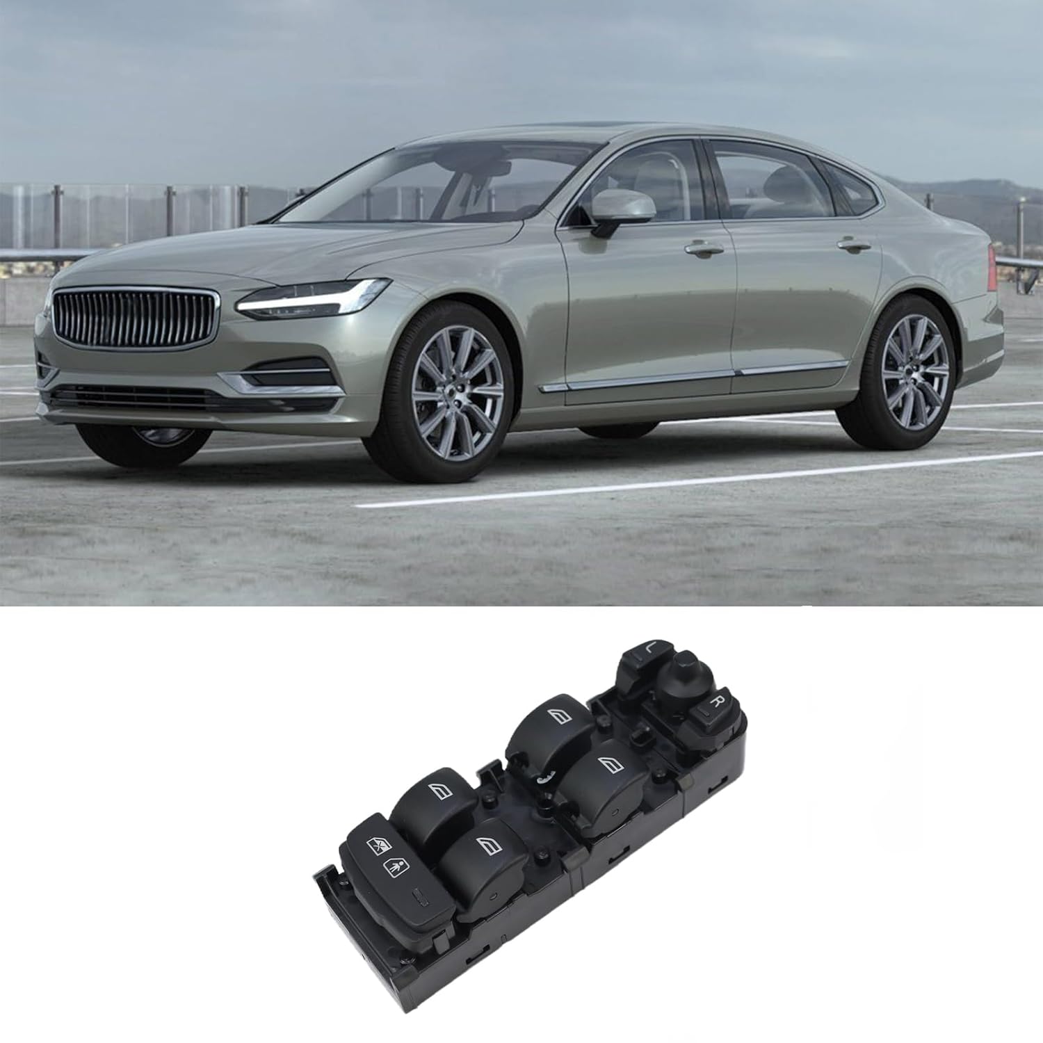 Drivers Side Left Master Window Switch 31433407 Compatible With Volvo XC60