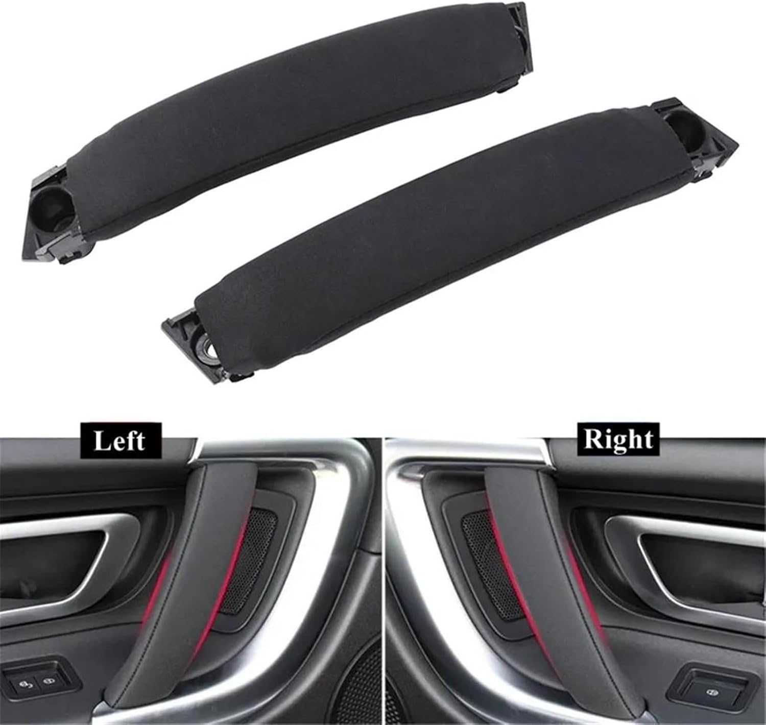 Left/Right  Interior Door Pull Handle Glossy Black 28LR076151  28LR076152 Compatible With Land Rover Discovery 2015-2019