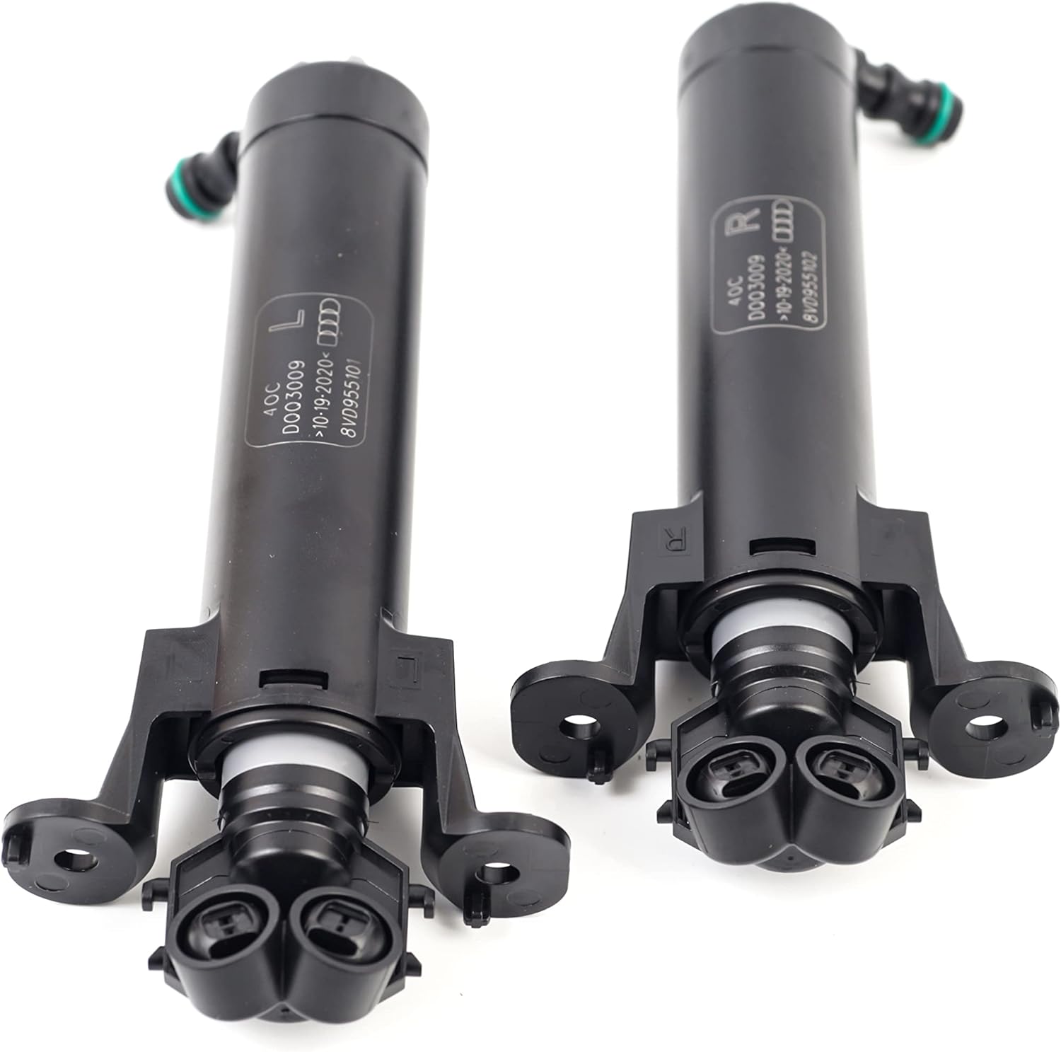 Headlight Washer Nozzle Set Left 8V0955101  & Right 8V0955102 Compatible With AUDI A3 Convertible (8V7, 8VE) | A3 / S3, A3 Limousine (8VS, 8VM) | A3 / S3 (2008-2016)