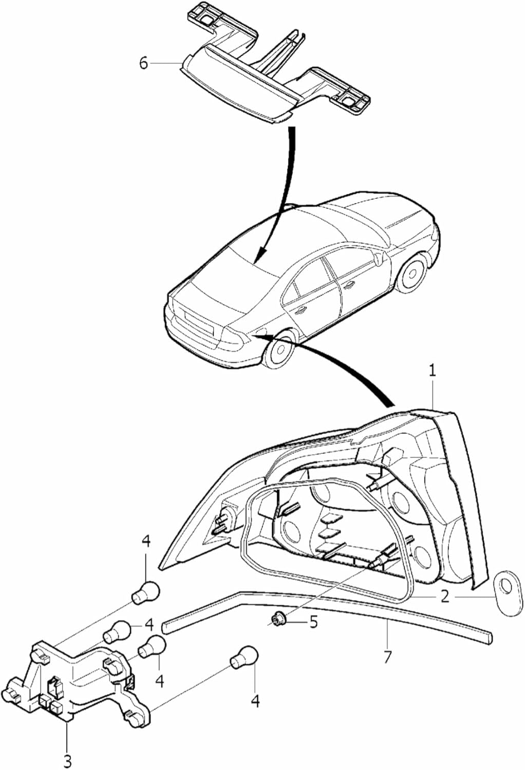 Tail Light Assy Right 31213380 Left 31213379 Compatible With VOLVO - S80 Tag No.210