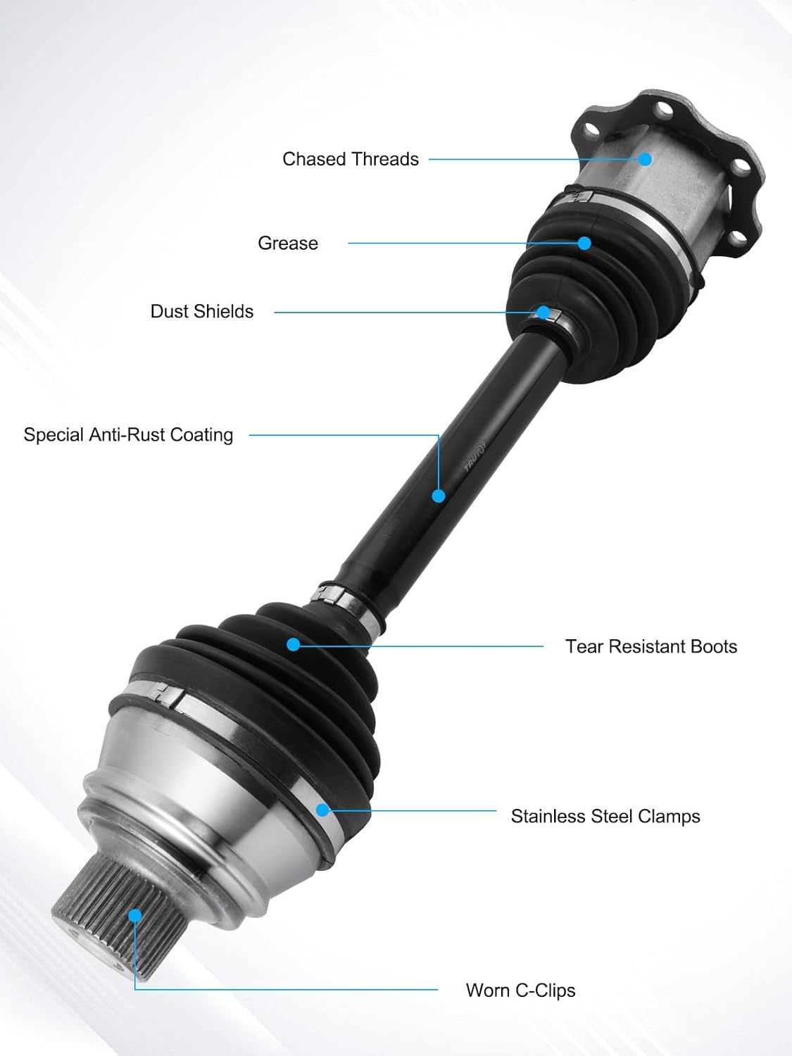 Front CV (Constant Velocity) Drive Shaft 4G0407271F Copmpatible With Audi A6 A7 A8 Q5 / SQ5