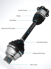 Front CV (Constant Velocity) Drive Shaft 4G0407271F Copmpatible With Audi A6 A7 A8 Q5 / SQ5