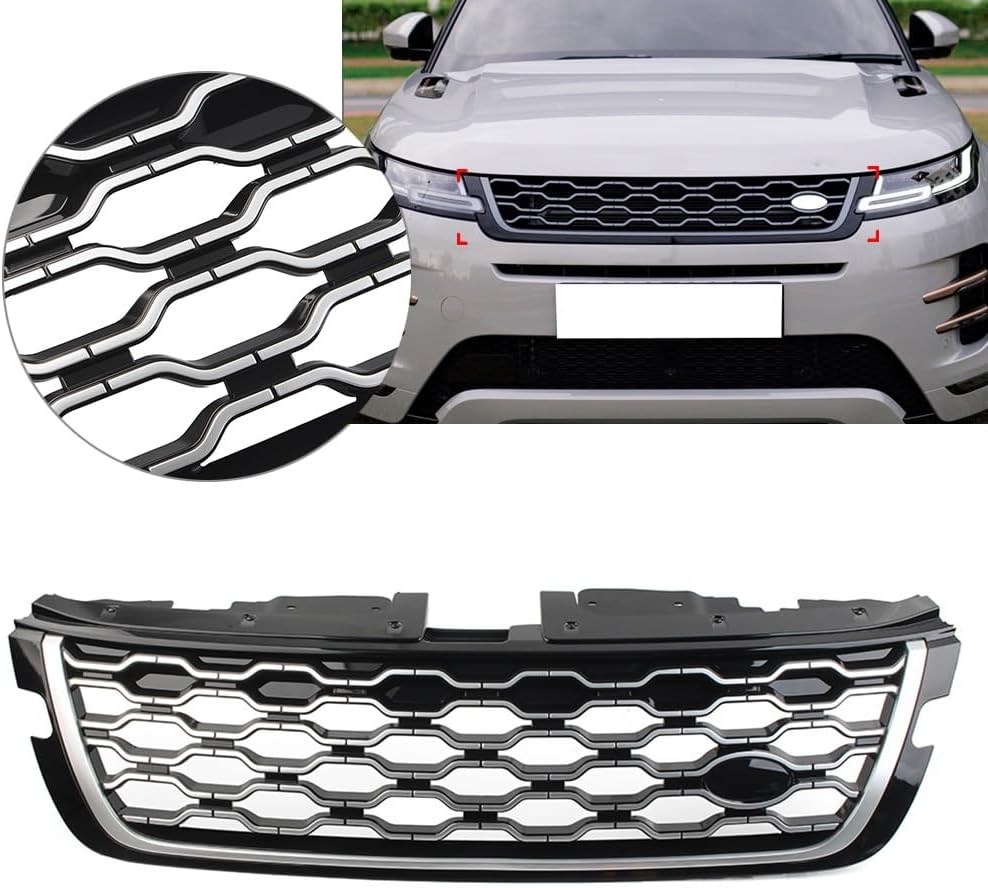 Silver Chrome Show Grill LR155546 Compatible With Land Rover Range Rover Range Rover Evoque - L551 (2020-2025) Tag No.66