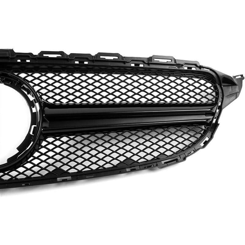 Front Bumper Grill Compatible With Mercedes Benz C Class W205 2014-2019 Front Bumper Grill W205 Grill Amg Black
