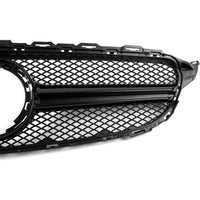 Front Bumper Grill Compatible With Mercedes Benz C Class W205 2014-2019 Front Bumper Grill W205 Grill Amg Black
