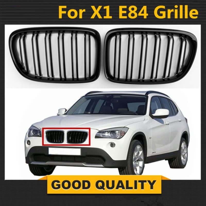 Front Bumper Grill Compatible With Bmw X1 E84 2009-2016 Front Bumper Grill Glossy Black