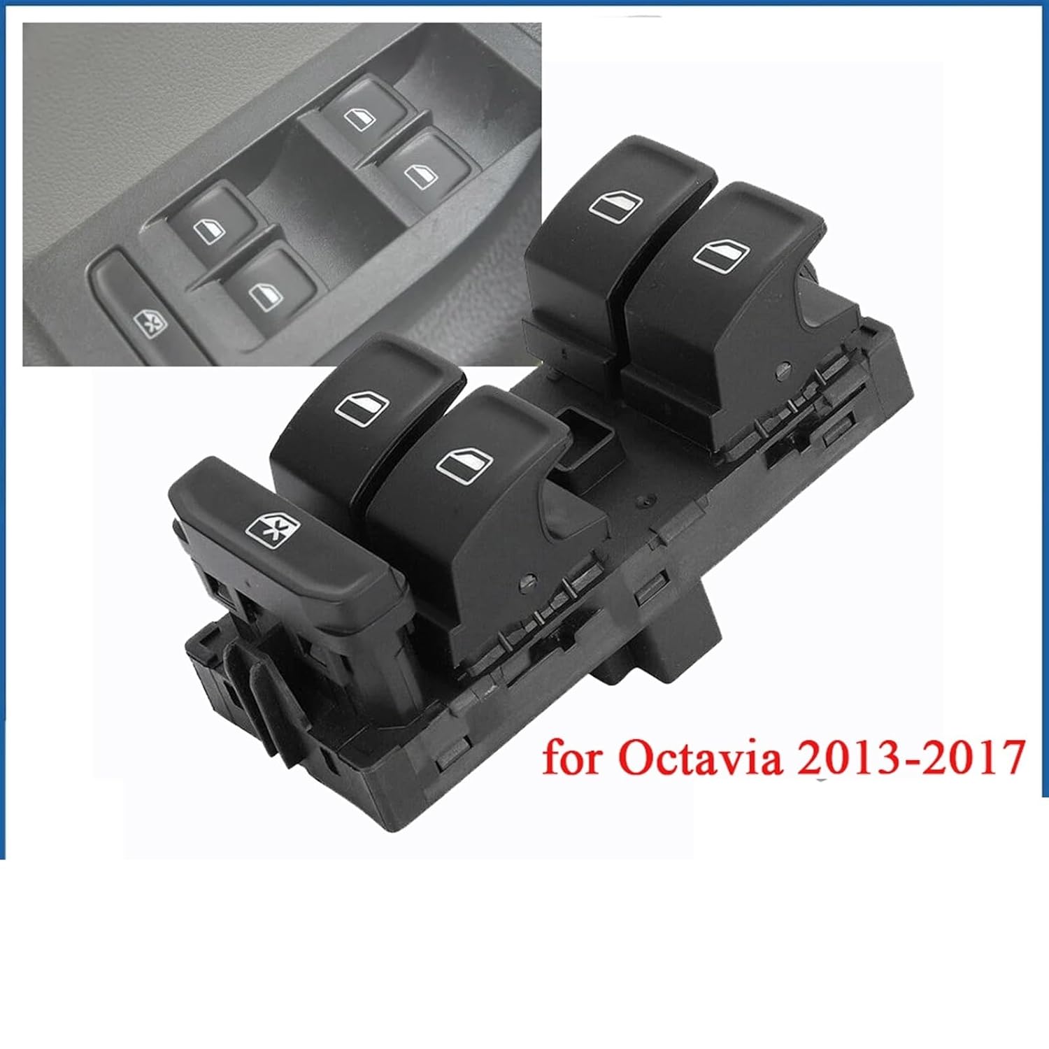 Car Electric Power 10 Pin Black Window Switch 5ED959857 5E0959857M Compatible With Skoda Octavia Tag-SW-47
