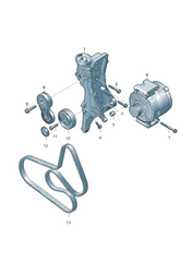 Belt Idler Pulley 06H903341D Compatible with AUDI A4 B8 (8K2) | A4 / S4 & Q5 (8RB)