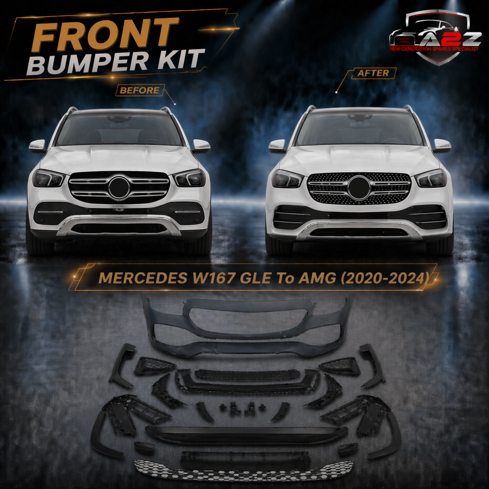 Front Bumper Kit Compatible With Mercedes Benz W167 GLE Upgrade To Mercedes Benz AMG (2020-2024) FBK.202 (Shipping Cost Not Included In Price)