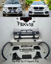 Front Bumper Kit Compatible With BMW X5 F15 Upgrade To M Sport F15 FBK418 (Shipping Cost Not Included In Price)