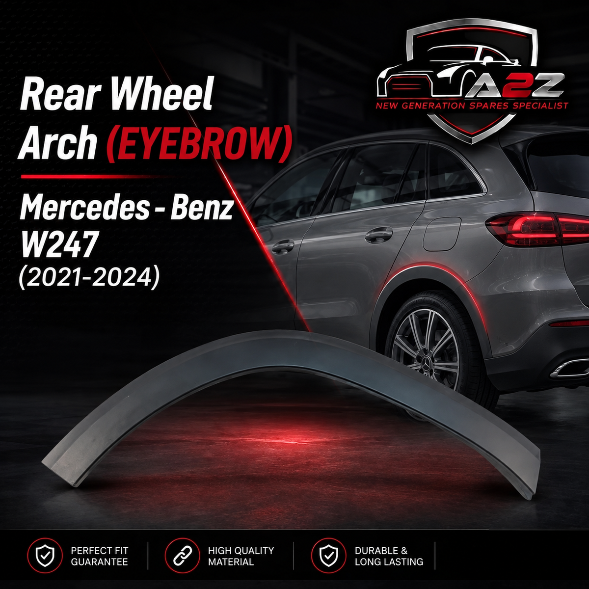 Rear Wheel Arch ( EYEBROW ) 2478850322 A2478850322 Compatible With Mercedes - Benz W247 (2021-2024) Tag No.210